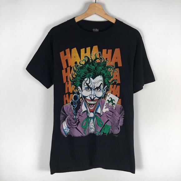 Vintage 1989 DC Comics The Joker Single Stitch Graphic T Shirt Large Batman - Picture 1 of 14